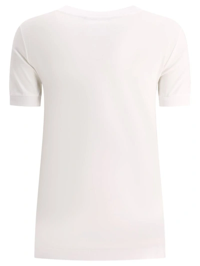 Shop Dolce & Gabbana Jersey T-shirt With Dg Logo Tag In White