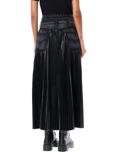 Shop Junya Watanabe X Levi's Pleated Skirt In Black