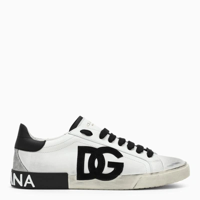 Shop Dolce & Gabbana Dolce&gabbana Used-effect Trainer In White