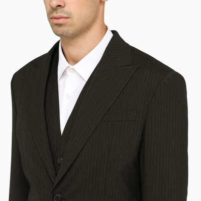 Shop Dsquared2 Single-breasted Pinstripe London Suit In Grey