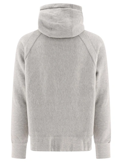 Shop Engineered Garments "raglan Hoodie Cp" Hoodie In Grey