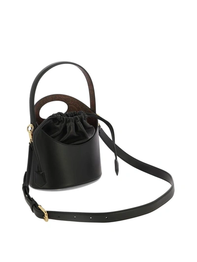 Shop Etro "saturno" Shoulder Bag In Black