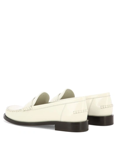 Shop Ferragamo "irina" Loafers In White