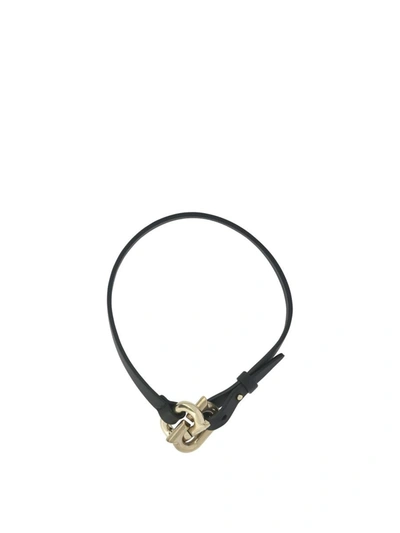 Shop Ferragamo "new Gancini" Bracelet In Black