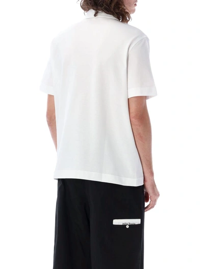 Shop Palm Angels Sartorial Tape Pocket Polo In White/white