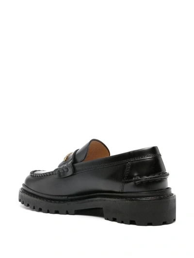Shop Isabel Marant Frezza Leather Loafers In Black