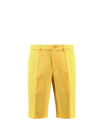 Shop J. Lindeberg J.lindeberg Bermuda Shorts In Yellow
