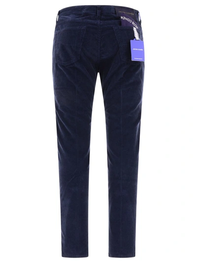 Shop Jacob Cohen "scott" Corduroy Trousers In Blue