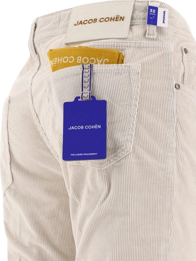 Shop Jacob Cohen "scott" Corduroy Trousers In Beige
