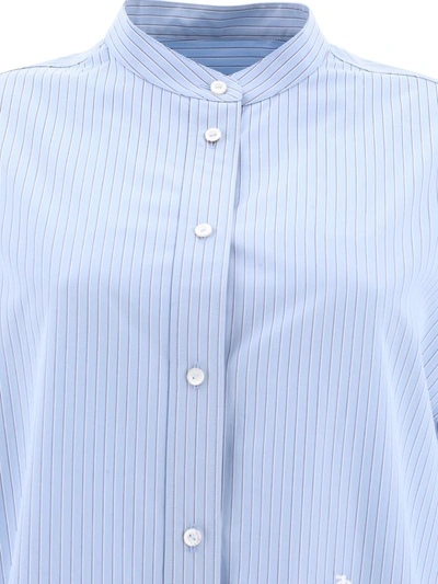 Shop Jil Sander "wednesday" Striped Shirt In Blue