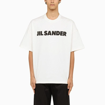Shop Jil Sander Wide T-shirt With Logo In White
