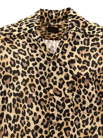 Shop Kapital "leopard" Shirt In Brown