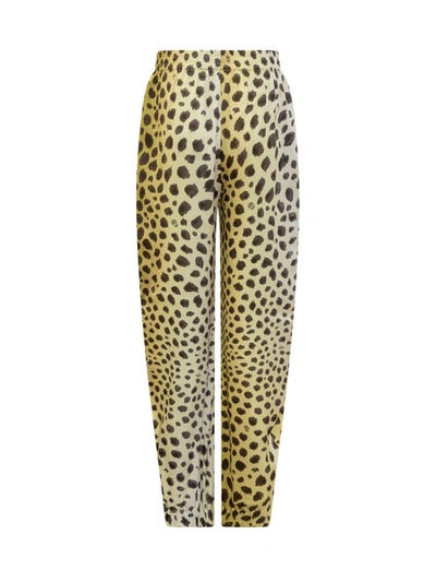 Shop Attico The  Animalier Pants In Yellow