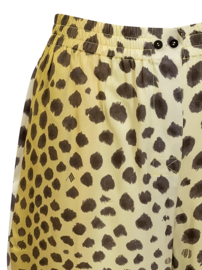 Shop Attico The  Animalier Pants In Yellow