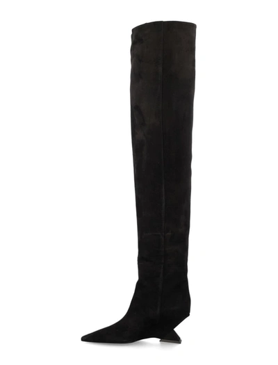 Shop Attico The  Cheope Over-knee Boot 60 In Black