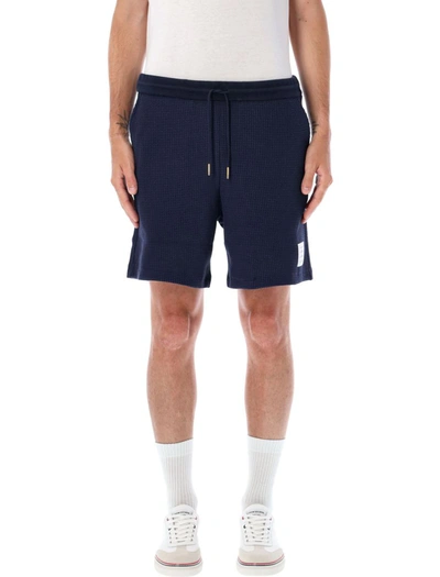 Shop Thom Browne Mid Thigh Summer Shorts In Navy