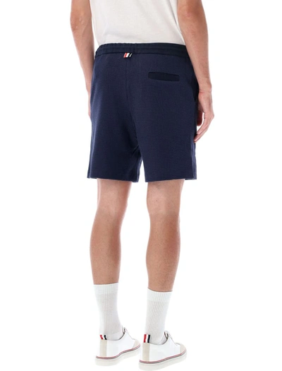 Shop Thom Browne Mid Thigh Summer Shorts In Navy