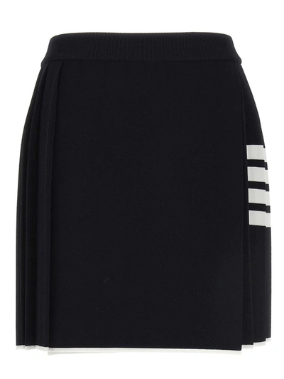 Shop Thom Browne Pleated Skirt In Blue