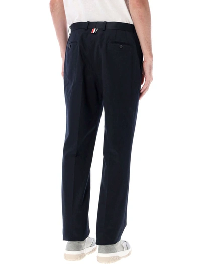 Shop Thom Browne Unconstructed Chino Trouser In Cotton Tw In Navy