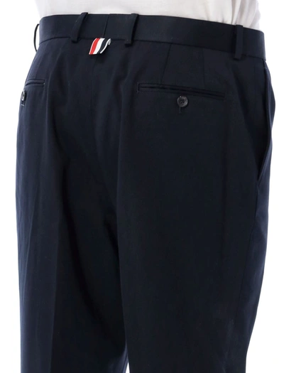 Shop Thom Browne Unconstructed Chino Trouser In Cotton Tw In Navy