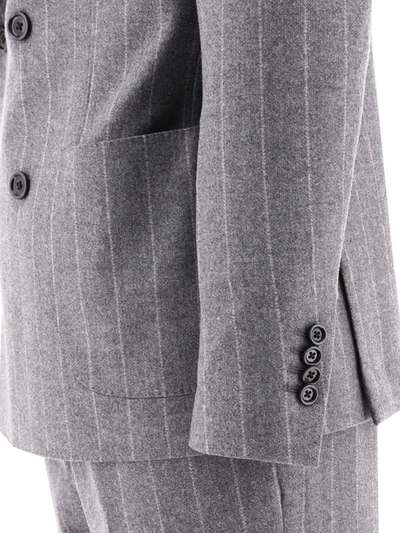 Shop Lardini Pinstriped Suit In Grey