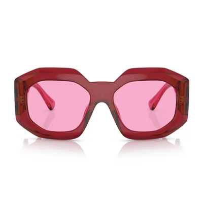Shop Versace Sunglasses In Red