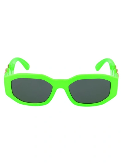 Shop Versace Sunglasses In 531987 Green Fluo