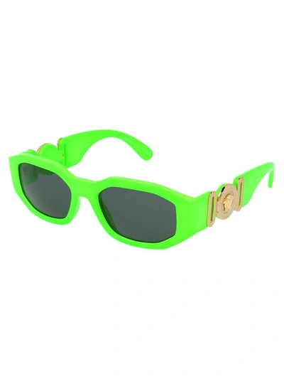 Shop Versace Sunglasses In 531987 Green Fluo