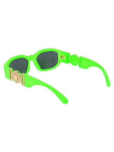 Shop Versace Sunglasses In 531987 Green Fluo