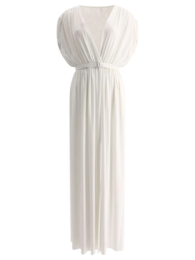 Shop Norma Kamali "athena" Gown In White
