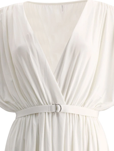 Shop Norma Kamali "athena" Gown In White