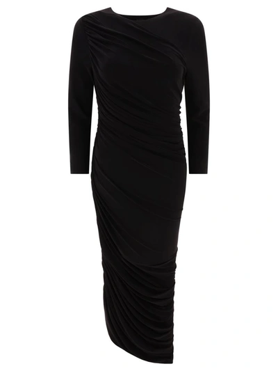 Shop Norma Kamali "diana" Dress In Black