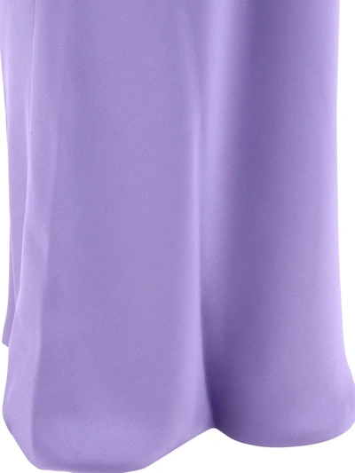 Shop Norma Kamali "bias" Midi Skirt In Purple