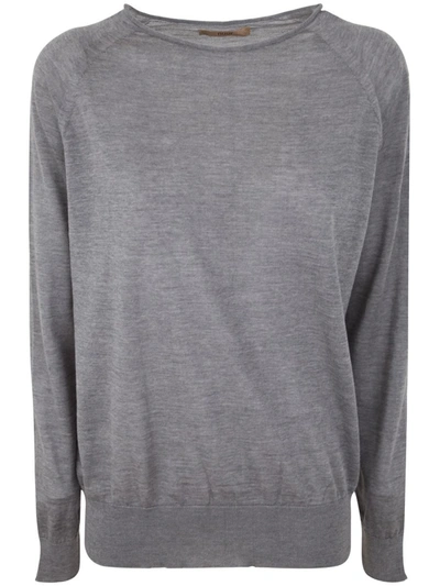 Shop Nuur Roberto Collina Boat Neck Sweater Clothing In Grey