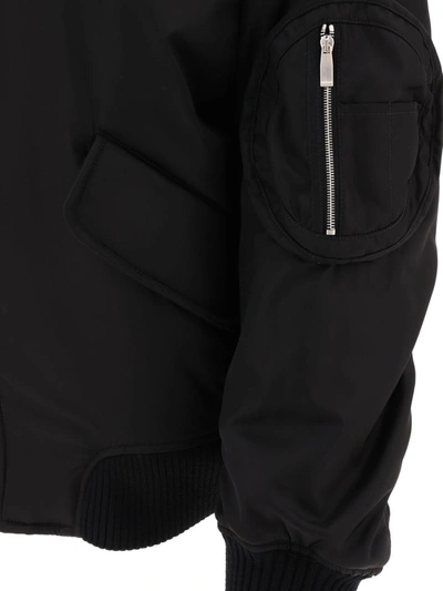 Shop Off-white "ny Gab" Bomber Jacket In Black