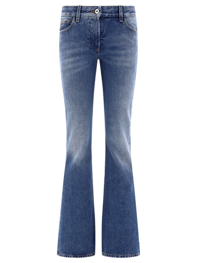 Shop Off-white "slim Flared" Jeans In Blue