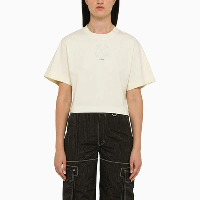 Shop Off-white ™ Crew-neck T-shirt With Arrows In Beige