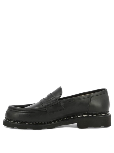 Paraboot Orsay Leather Moccassin Loafers In Black