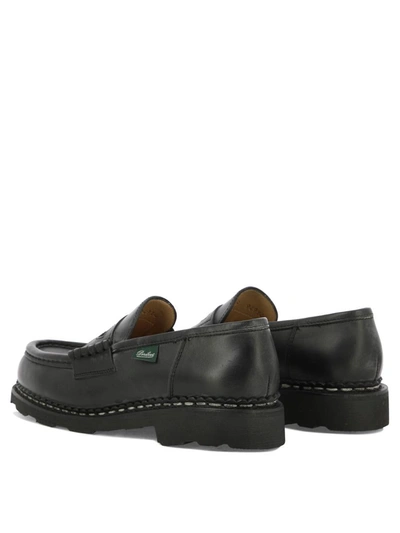Paraboot Orsay Leather Moccassin Loafers In Black