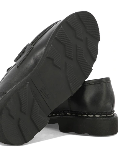 Paraboot Orsay Leather Moccassin Loafers In Black