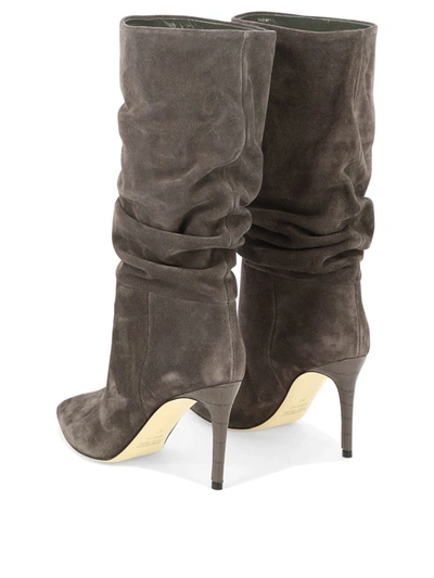 Shop Paris Texas "slouchy 85" Ankle Boots In Grey