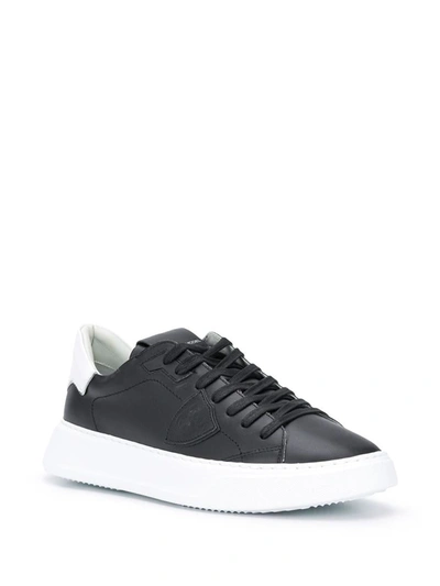 Shop Philippe Model Temple Low Man Sneakers Shoes In Black