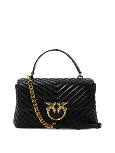 Shop Pinko "love Lady Puff" Handbag In Black