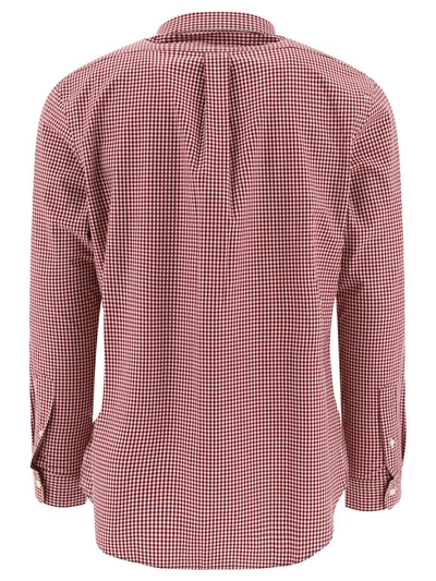 Shop Polo Ralph Lauren "pony" Gingham Shirt In Bordeaux