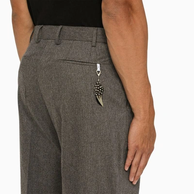 Shop Pt Torino Pleated Trousers In Grey