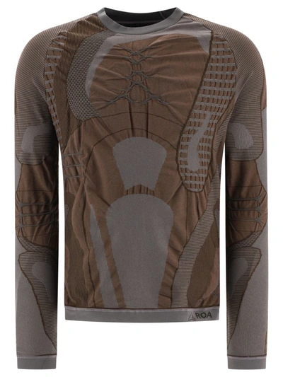 Shop Roa "3d" Sweater In Brown
