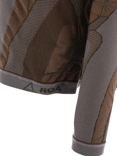 Shop Roa "3d" Sweater In Brown