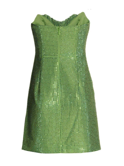 Shop Roland Mouret 'strapless Diamante' Short Dress In Green