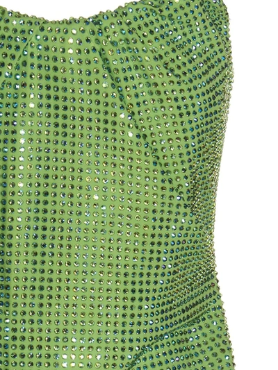 Shop Roland Mouret 'strapless Diamante' Short Dress In Green