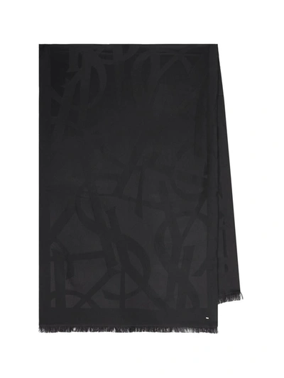 Shop Saint Laurent Scarves In Black